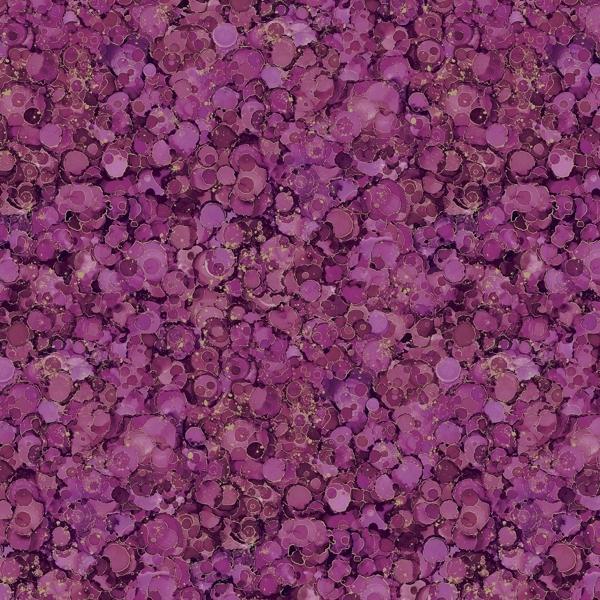 Midas Touch Plum Bubbles By Deborah Edwards & Melanie Samra For Northcott Fabrics