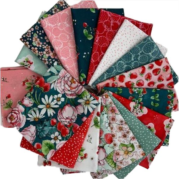 Strawberry Season Fat Quarter Bundle From Robert Kaufman