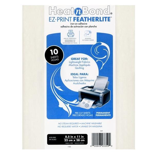 Heat N Bond Ez Print Featherlite 8.5"X11", 10Pk