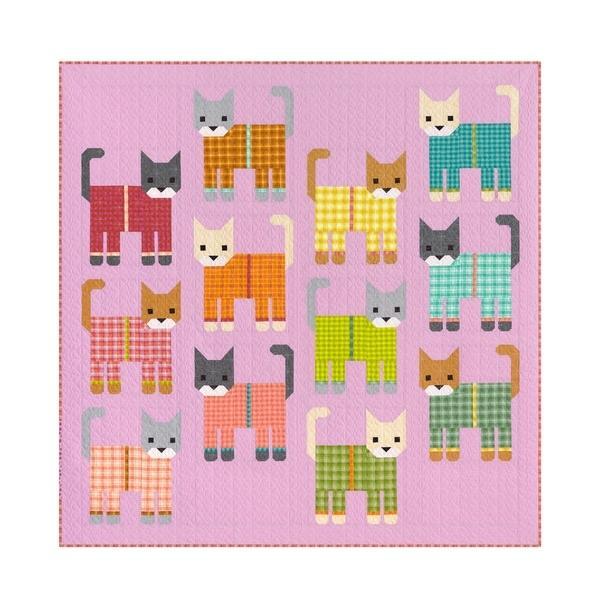 Cats In Pajamas Quilt Kit By Elizabeth Hartman For Robert Kaufman 