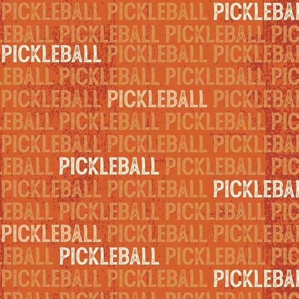 Pickleball Champ Tonal Text Orange By Courtney Morgenstern For P&B Textiles