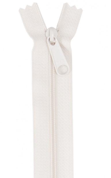 Single Slide Handbag Zipper, 24In Ivory