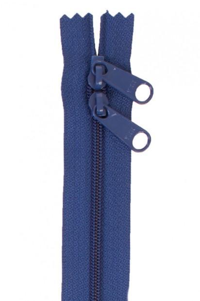 Double Slide Handbag Zipper, 30In Union Blue