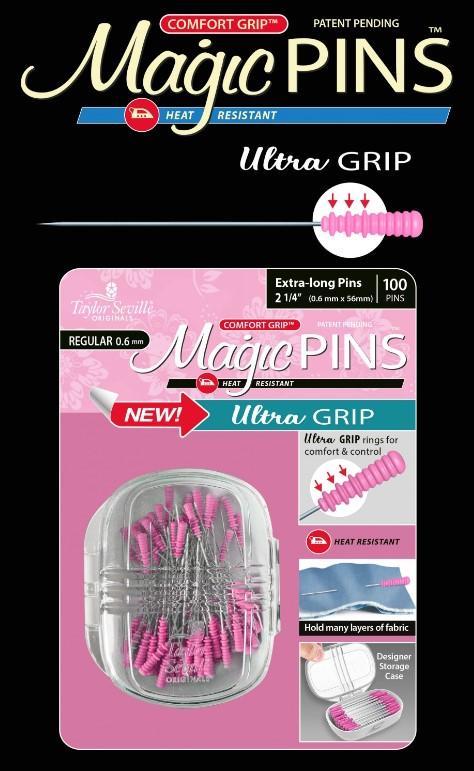 Magic Pins Ultra Grip Extra Long Regular Pins, 100pc