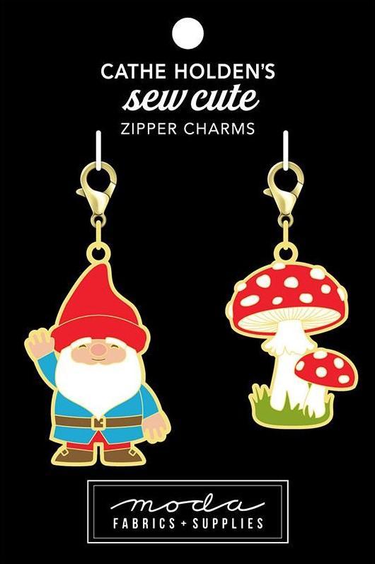 Gnome Mushroom Zipper Pulls