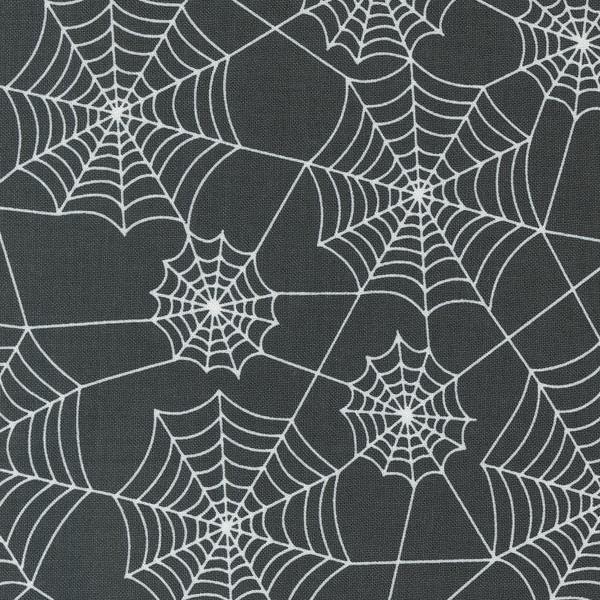 Hey Boo Novelty Spider Webs Midnight By Lella Boutique For Moda Fabrics