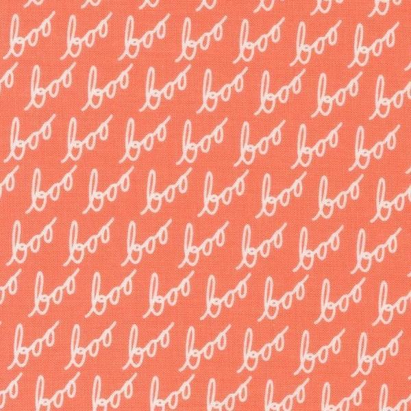 Hey Boo Boo Text Soft Pumpkin By Lella Boutique For Moda Fabrics