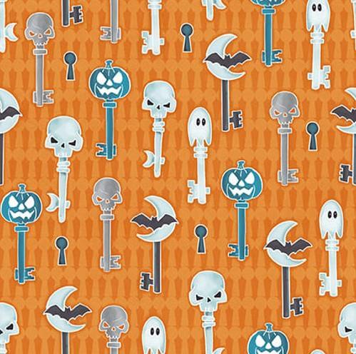 Welcome Foolish Mortals Keys By Shelly Comiskey For Henry Glass Fabrics