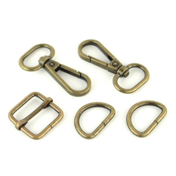 Level 3 Basic Hardware Set, Antique Brass, from Sallie Tomato