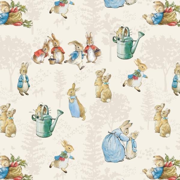 The Tale Of Peter Rabbit Main Cream By Beatrix Potter For Riley Blake Designs