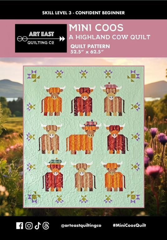 Mini Coos A Highland Cow Quilt Pattern From Art East Quilting Company 