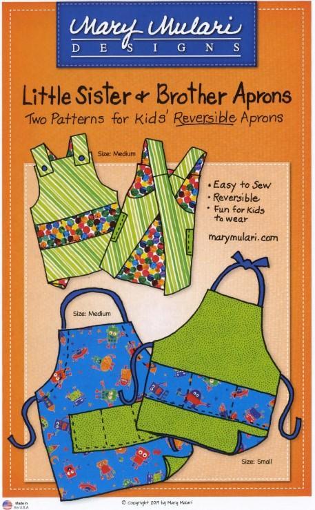 Little Sister & Brother Apron Pattern from Mary Mulari Designs 