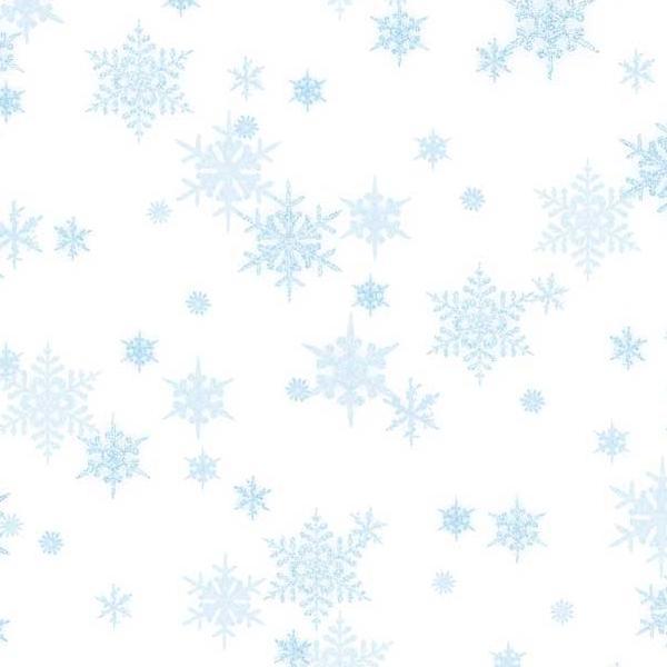 Snowfall Small Flakes White/Blue By Geetanjali Behera For P&B Textiles