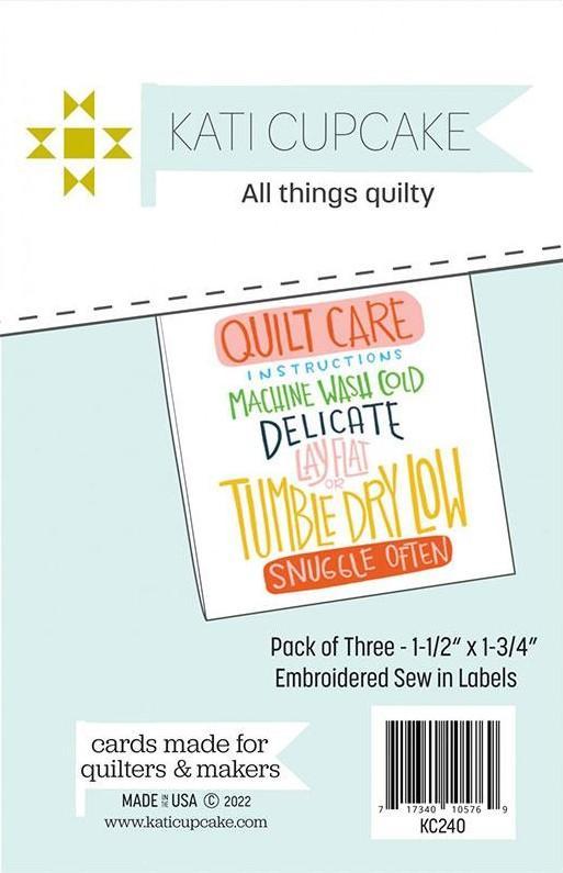 Quilt Care Sew In Labels By Amy Hamberlin For Kati Cupcake