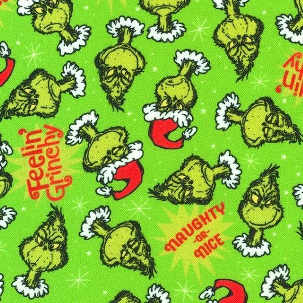 How The Grinch Stole Christmas Feelin' Grinchy By Dr. Seuss Enterprises For Robert Kaufman Fabrics 