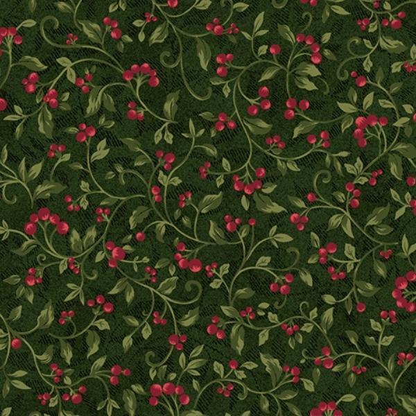 Star Of Wonder, Star Of Light Berries Holly By Nancy Halvorsen For Benartex