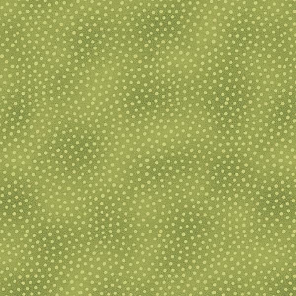 Star Of Wonder, Star Of Light Dots Green By Nancy Halvorsen For Benartex