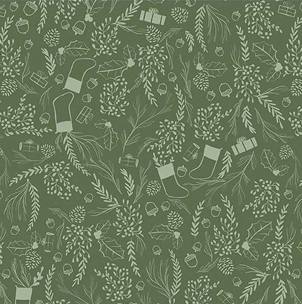 Glad Tidings We Bring Foliage Green By Laura Konyndyk For Blank Quilting 