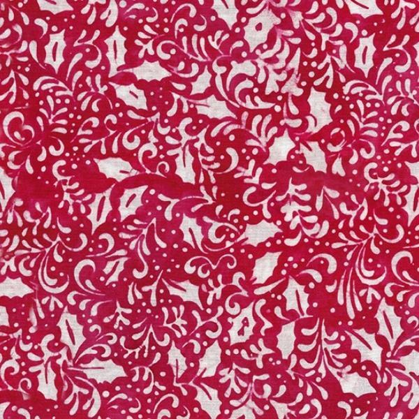 Peppermint Sprinkles Batik Holly Red Paprika From Island Batik 