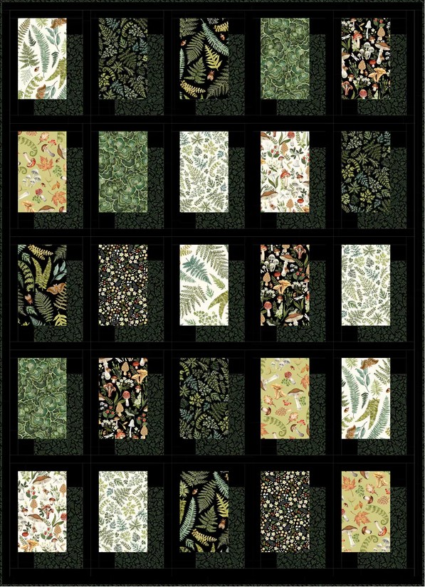 Forage Shadow Boxes Quilt Kit from Northcott