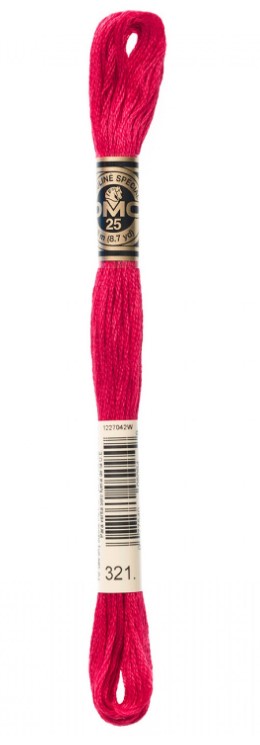 Metallic Carmine Red DMC Embroidery Floss