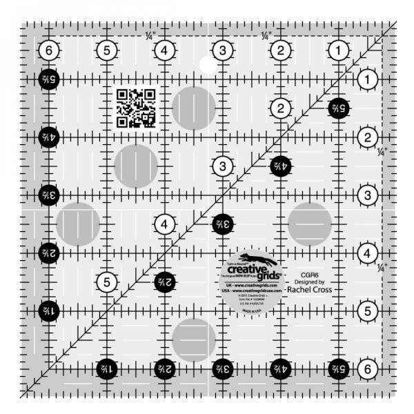 Creative Grids 6 1/2 X 6 1/2 Ruler