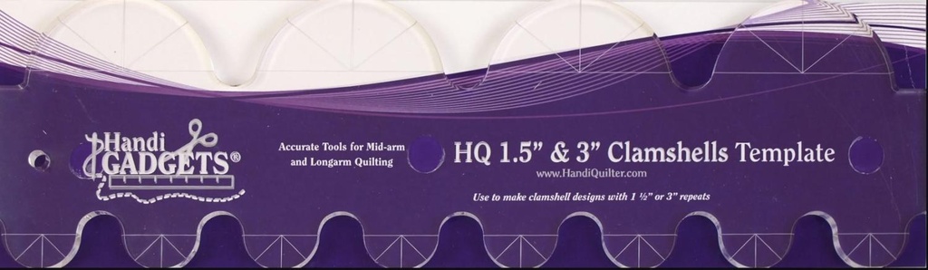 Handiquilter Clamshells 1.5 And 3 Inch Repeats  Ruler