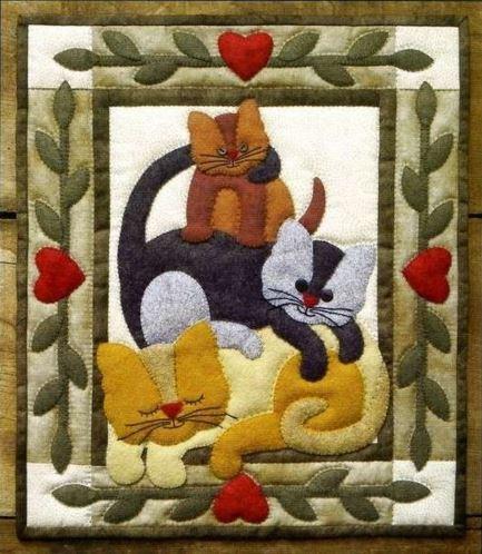 Cat Stack Wall Quilt Kit from Rachel's of Greenfield