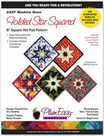 Folded Star Squared 8 inch Square Hot Pad Pattern by Plum Easy