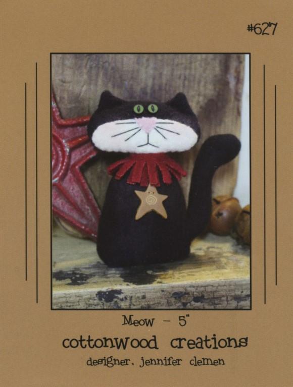 Meow Stuffed Wool Cat Pattern By Jennifer Clemen