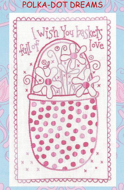 Basket Of Love Embroidery Pattern From Rosalie Quinlan Designs