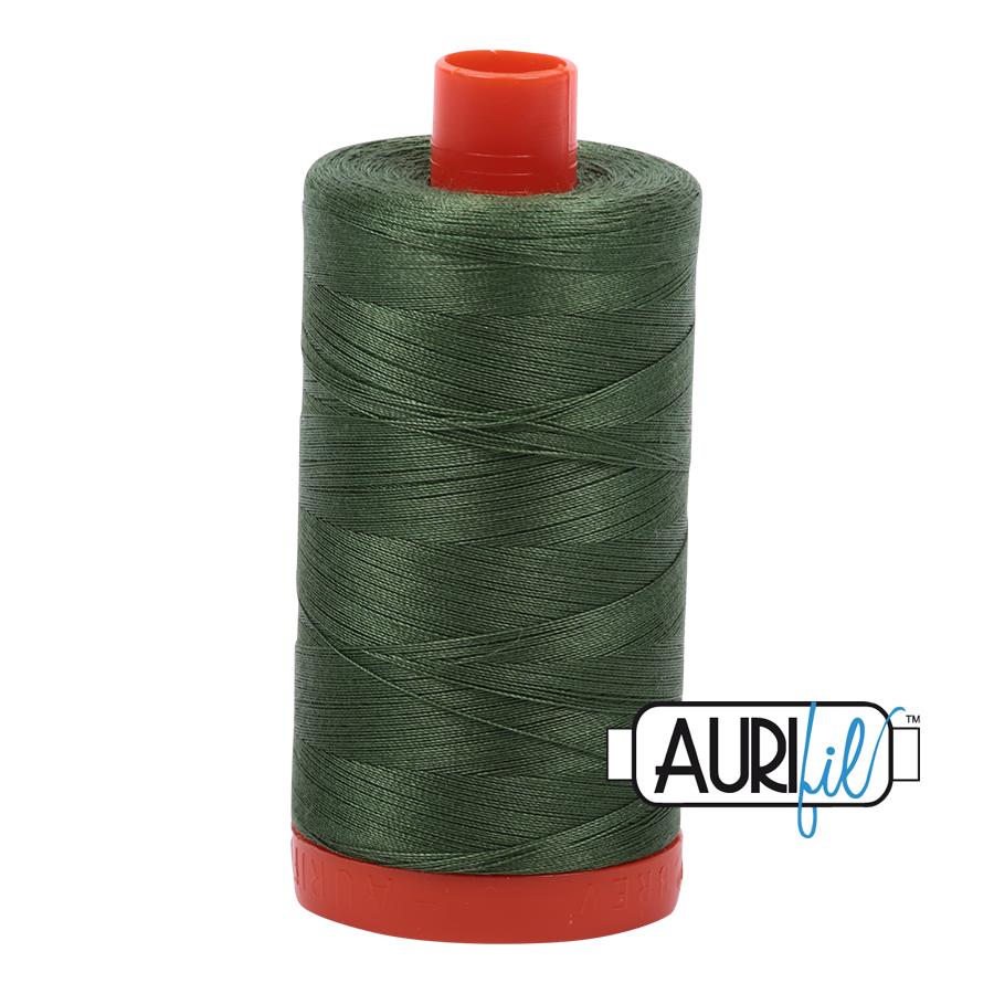 Aurifil 50 Wt. Thread- Very Dark Grass Green 2890