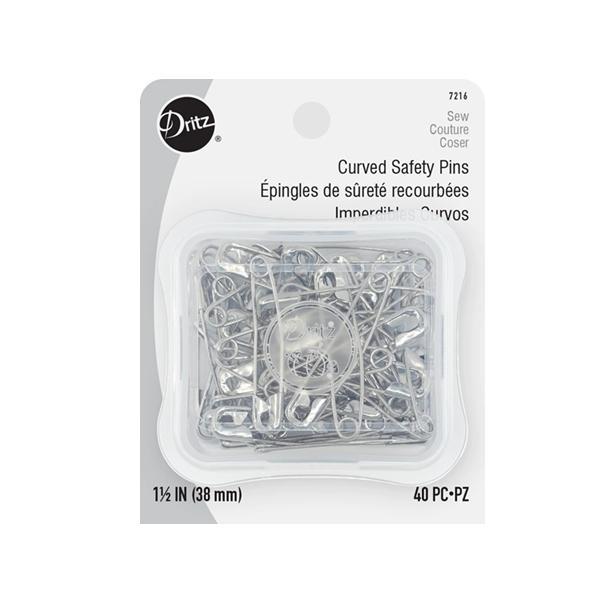 Curved Safety Pin 1.5" Size 2, 40 Count