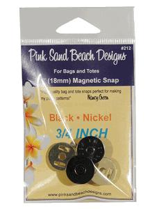 Magnetic Purse Snap: Black Nickel, 3/4" From Pink Sand Beach