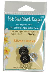 Magnetic Purse Snap: Silver Nickel, 3/4" from Pink Sand Beach