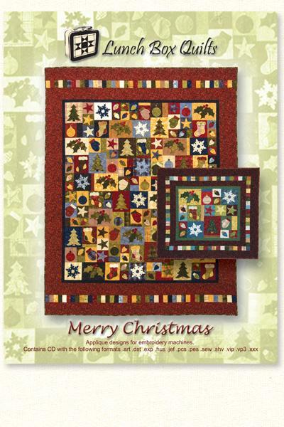 Merry Christmas Embroidery Pattern From Lunch Box Quilts