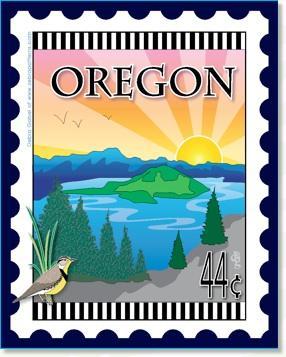 Zebra State Fabric Stamp: Oregon