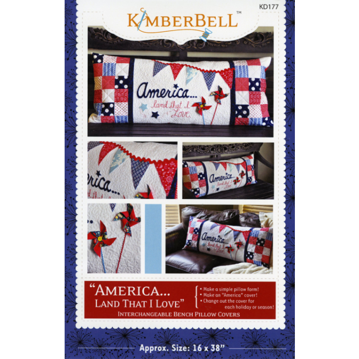 America Land That I Love Bench Pillow Cover Pattern By Kimberbell