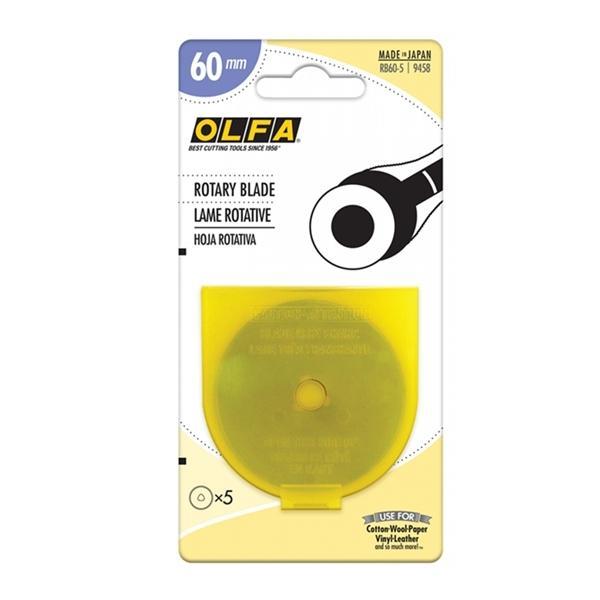 Olfa 60Mm Rotary Blade Replacement, 5 Pack