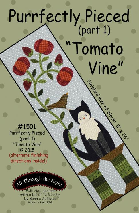 Purrfectly Pieced Part 1: Tomato Vine Pattern By Bonnie Sullivan For All Through The Night