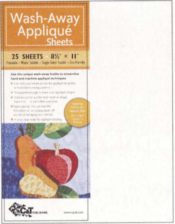 Wash-Away Applique Sheets 15Ct From C & T Publishing