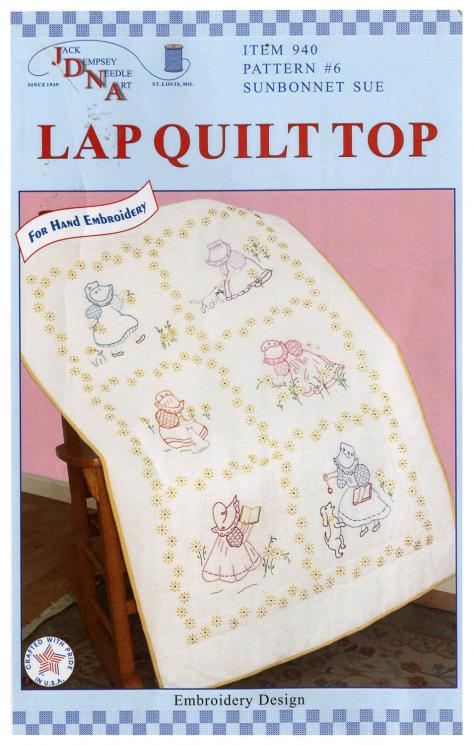 Lap Quilt Top: Sunbonnet Sue from Jack Dempsey Needle Art