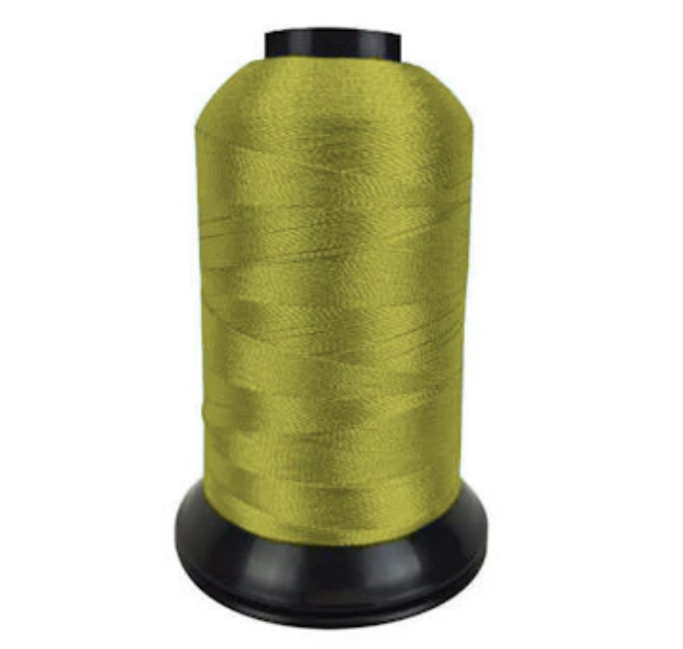 Green Gold Floriani Poly Embroidery Thread