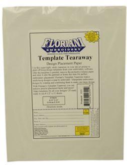 Floriani Template Tearaway Printable - Pressure Sensitive  Design Placement Paper