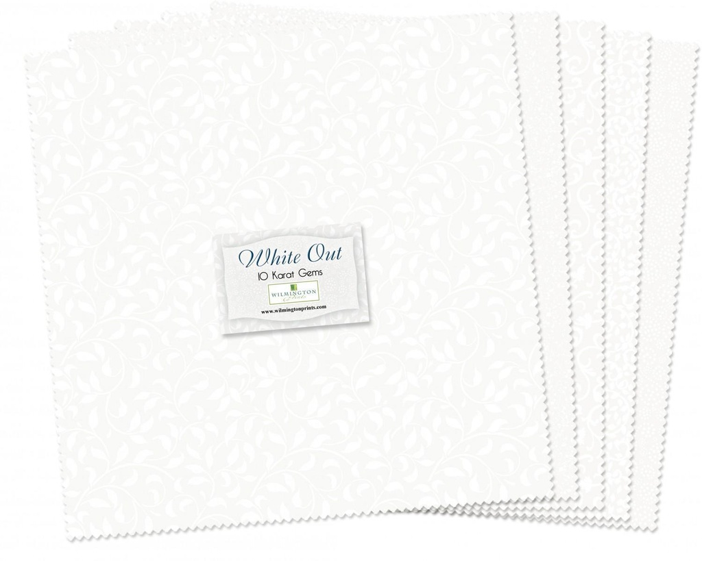 White Out 10 Karat Gems 10In. Squares By Wilmington Prints