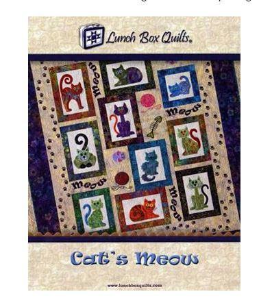 Cats Meow Embroidery Pattern from Lunch Box Quilts