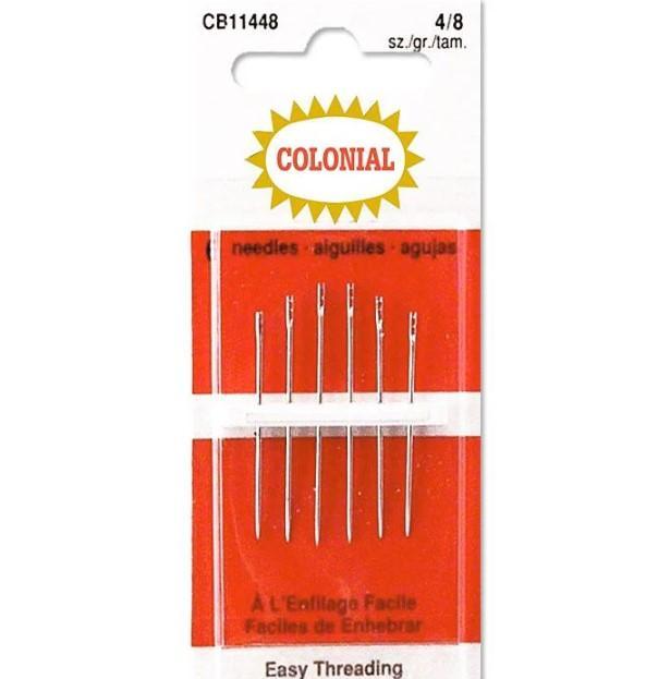 Colonial Easy Threading Needles 4/8 Size