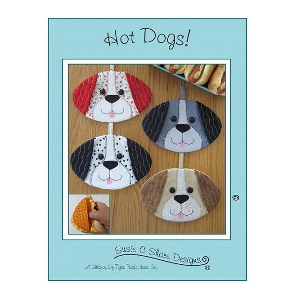 Hot Dogs! Hot Pads Pattern by Suzanne Shore for Susie C. Shore Designs 