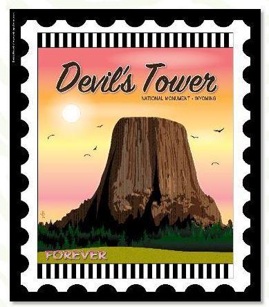 National Parks Stamp: Devil'S Tower