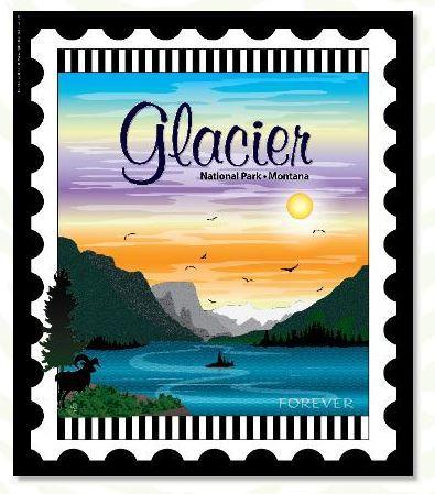 National Parks Stamp: Glacier